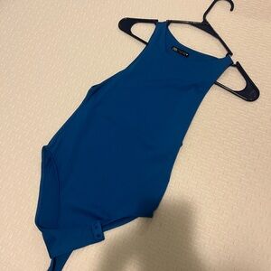 Zara Teal Sleeveless Bodysuit